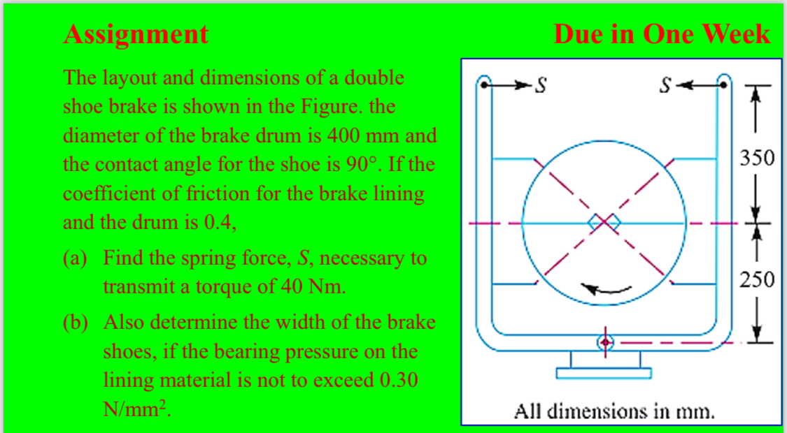 Assignment The layout and dimensions of a double