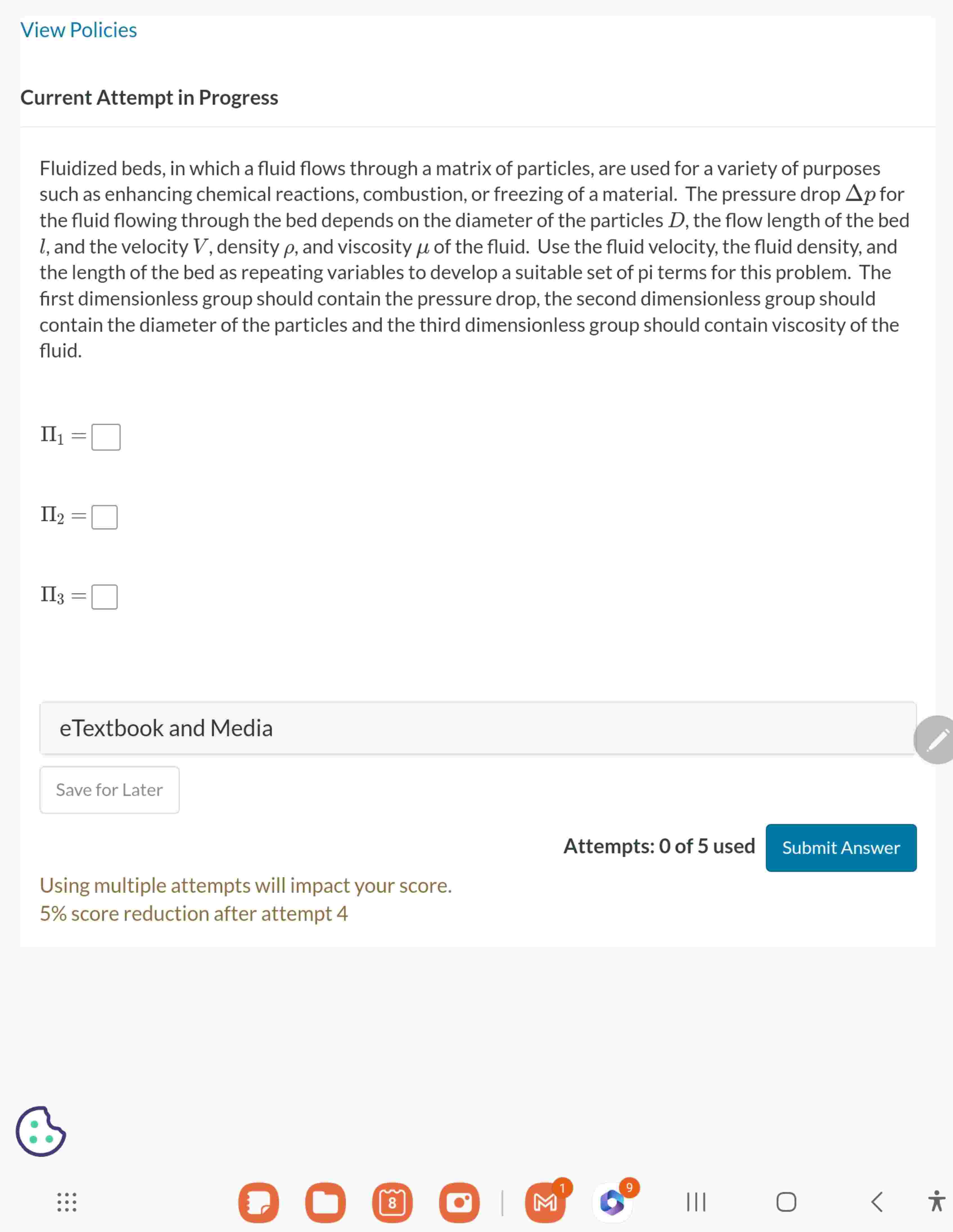 Current Attempt in Progress Fluidized beds, in