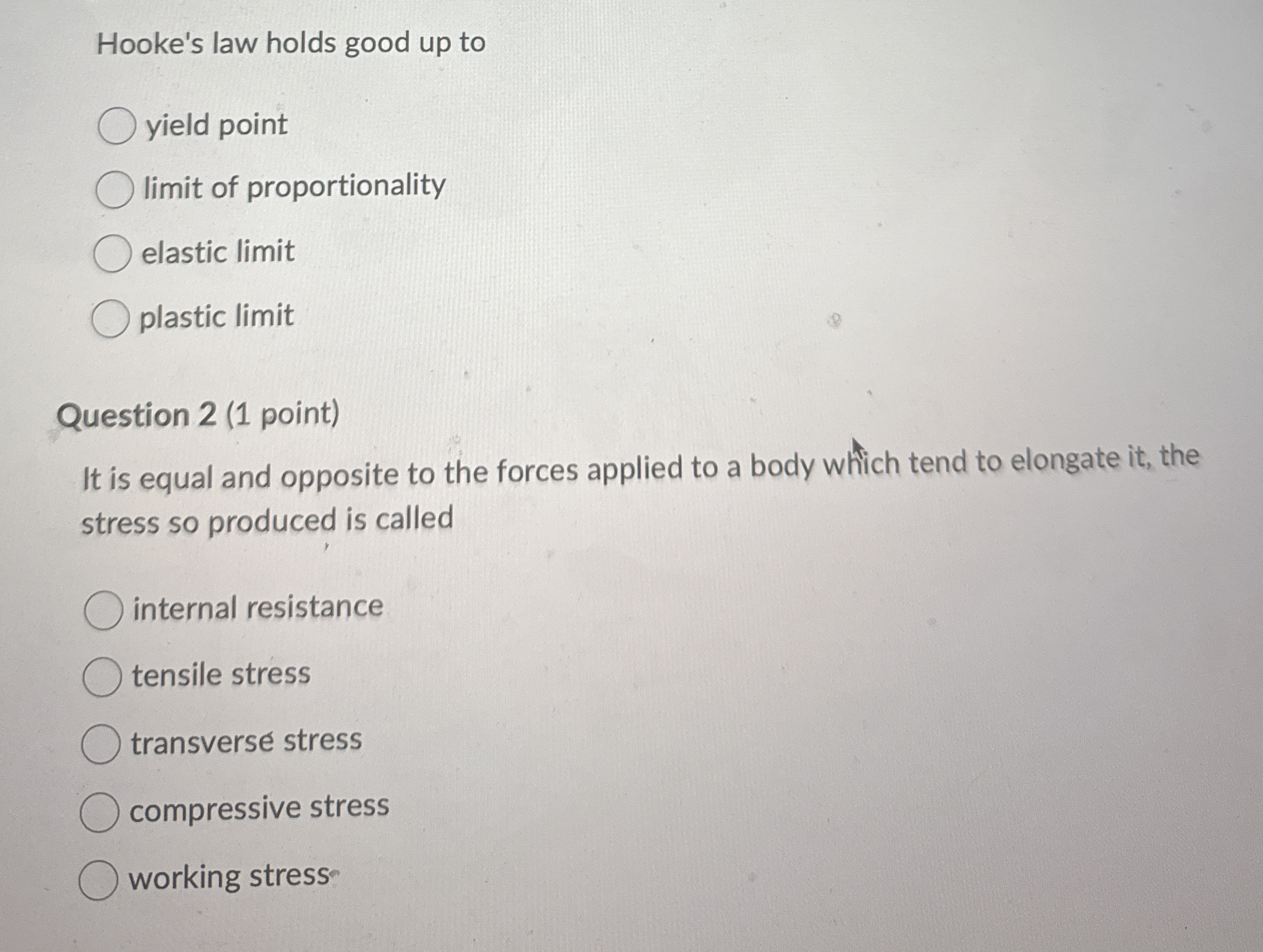 Hooke's law holds good up to yield point limit of