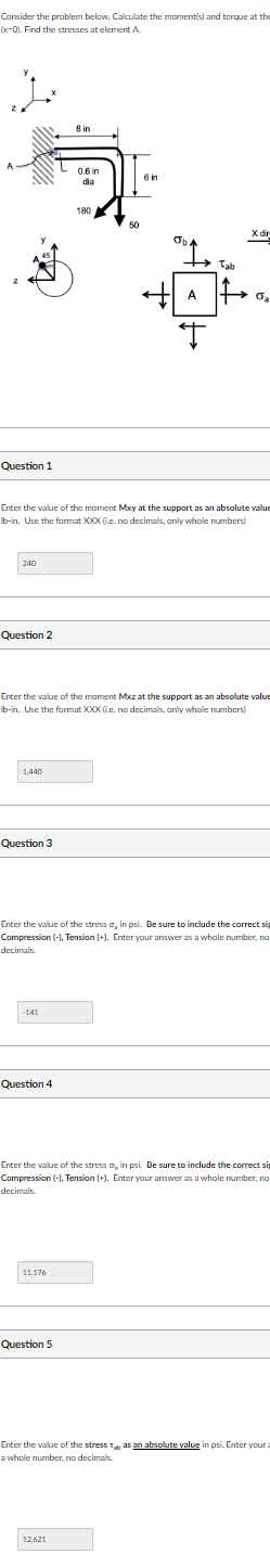 Consider the problem belaw. Calculate the moment