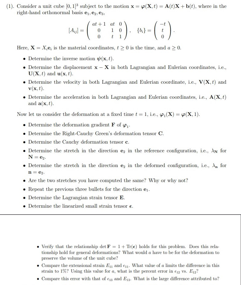 Verify that the relationship detF = 1 + T r ( l o