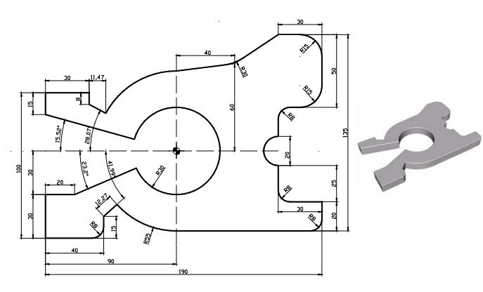 Provide the CNC part program for the given part