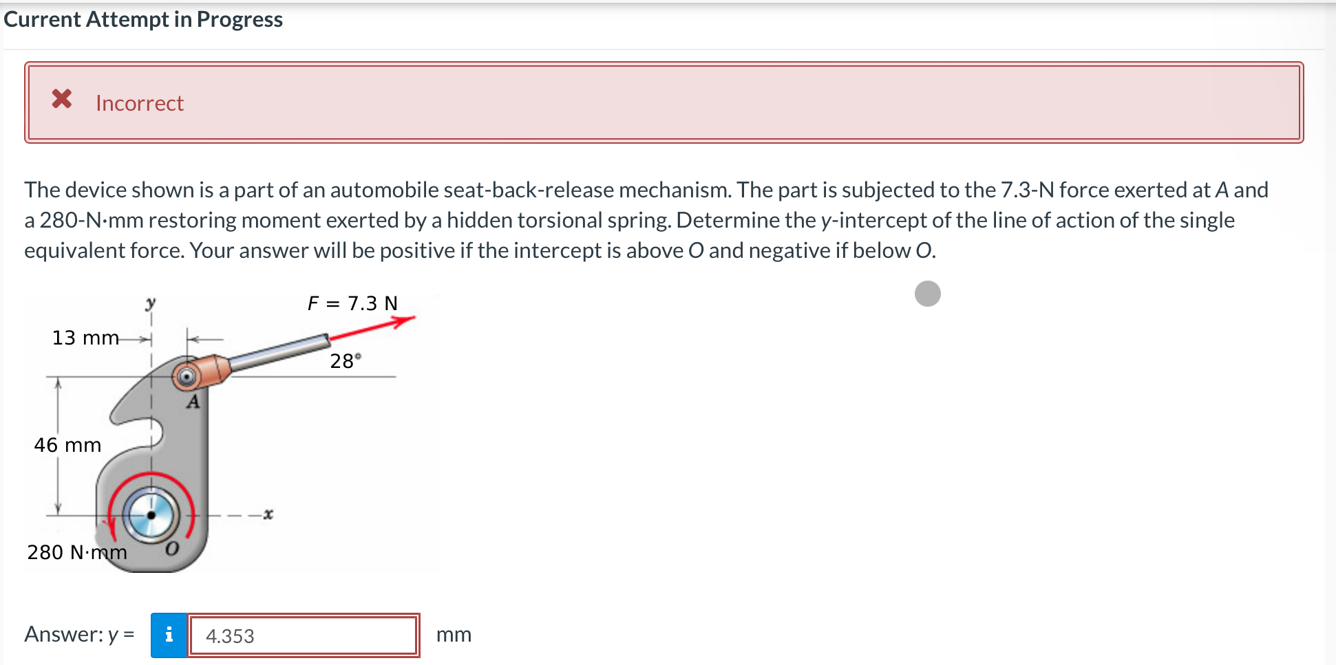 Current Attempt in Progress Incorrect The device