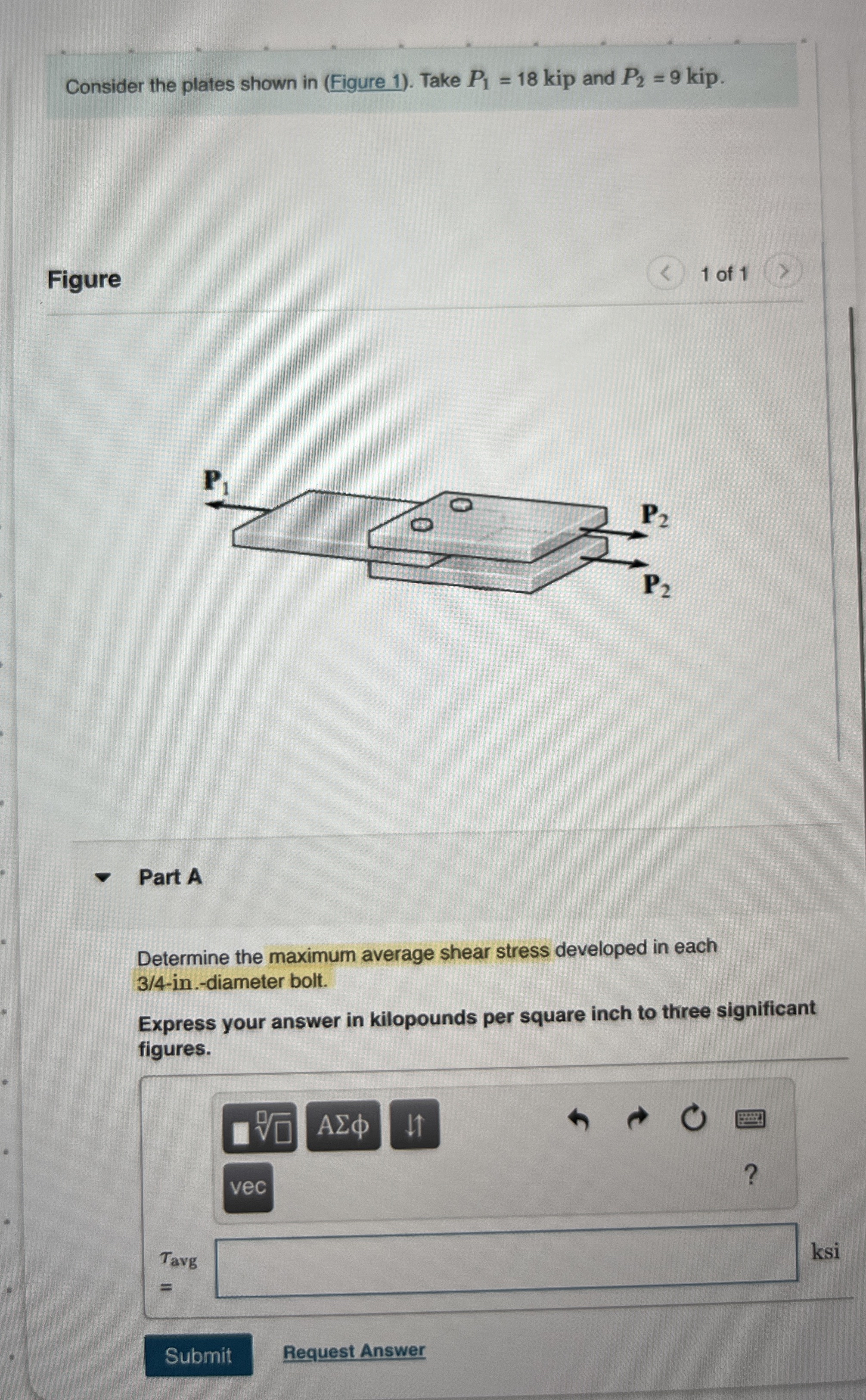 Consider the plates shown in ( Figure 1 ) . Take