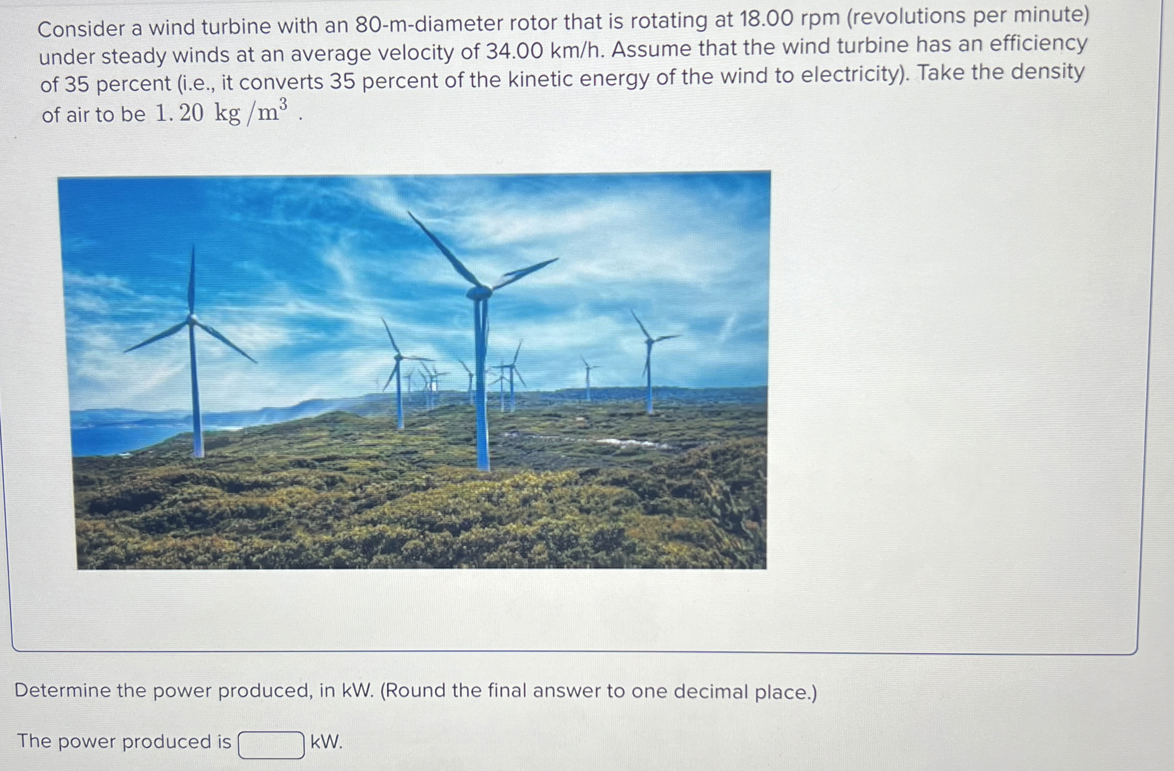 Consider a wind turbine with an 8 0 - m -