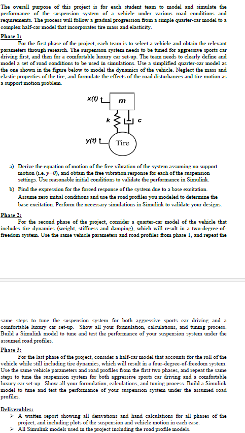 The overall purpose of this project is for each