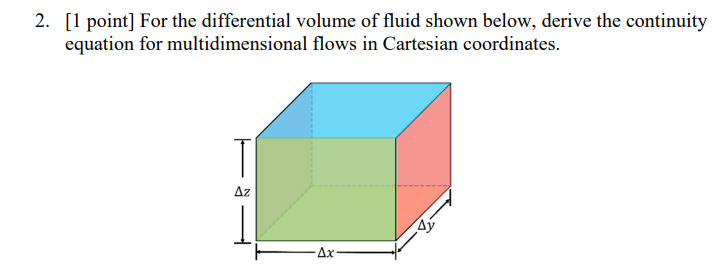 2 . [ 1 point ] For the differential volume of