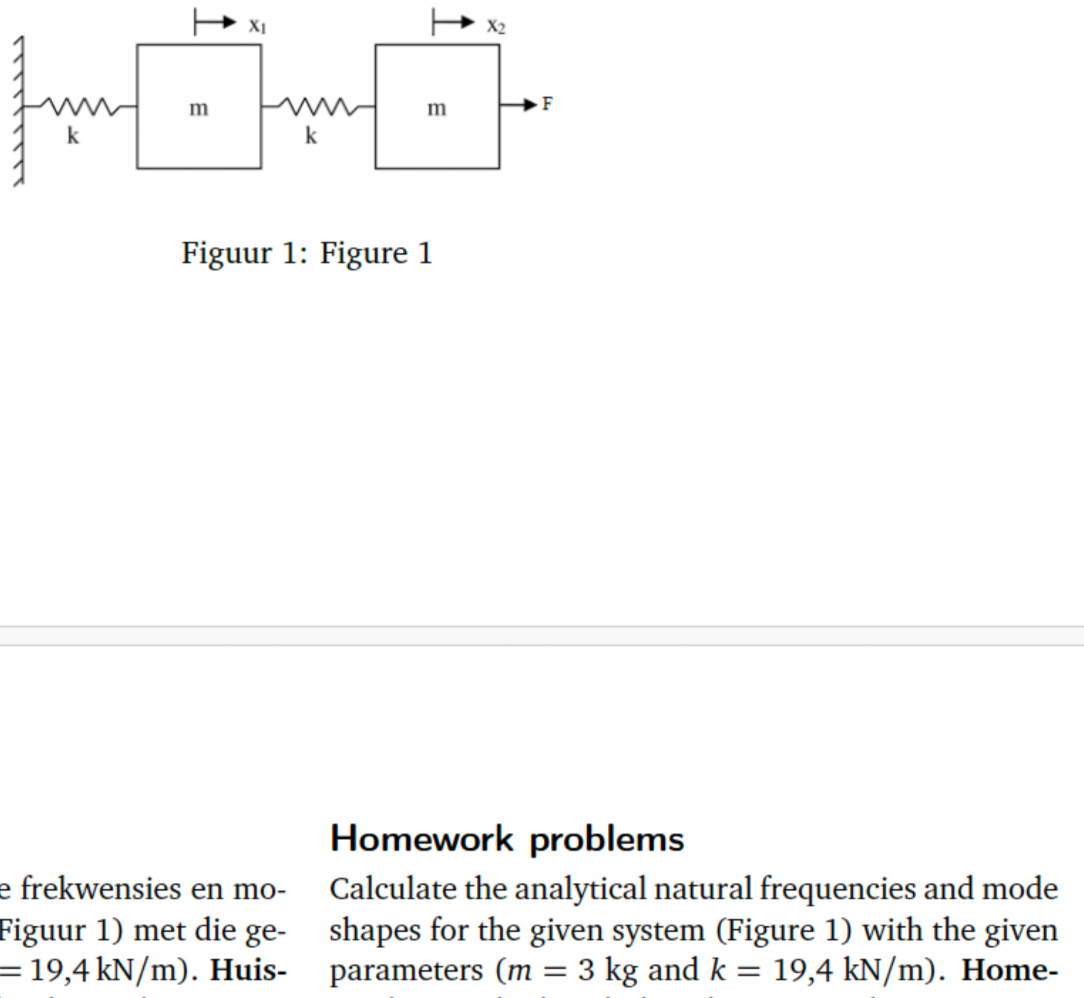 Figure 1 Homework problems Calculate the