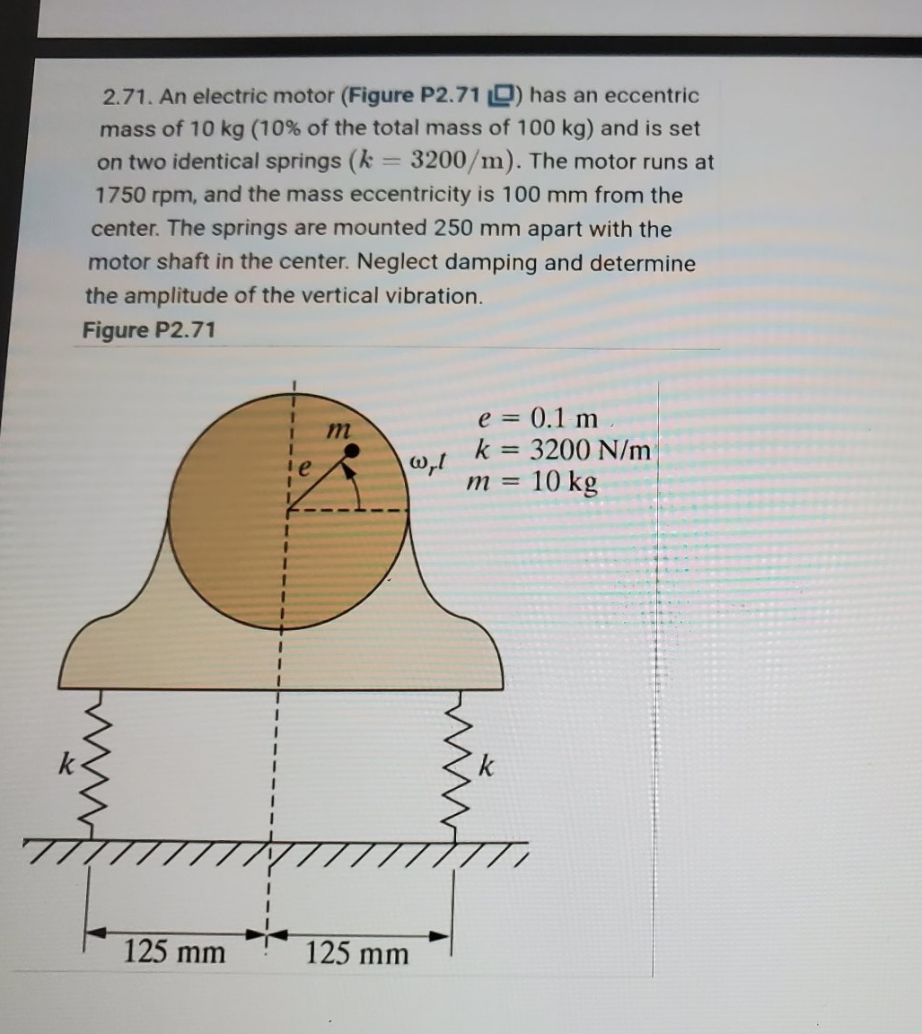 2 . 7 1 . An electric motor ( Figure P 2 . 7 1 [