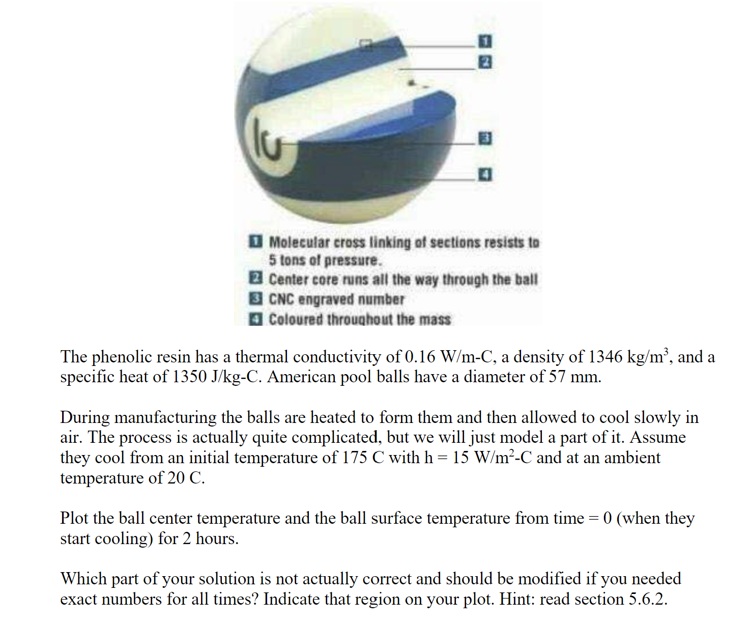 The phenolic resin has a thermal conductivity of