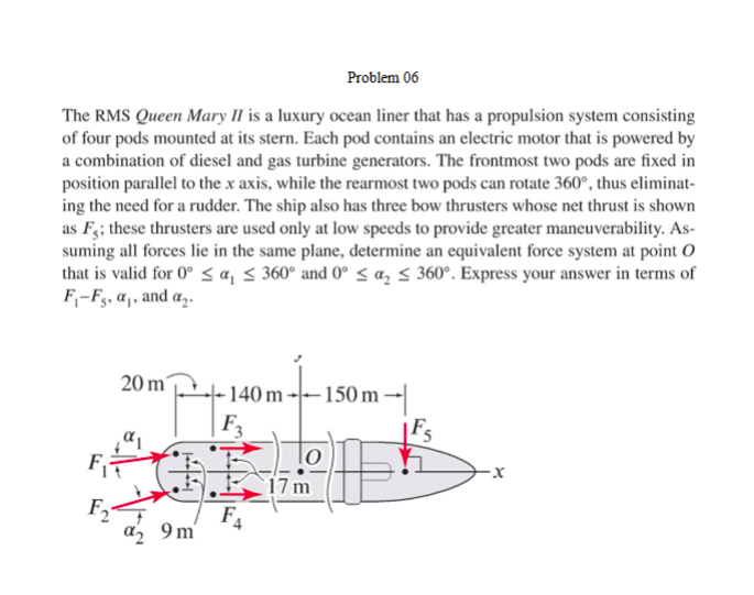 Problem 0 6 The RMS Queen Mary II is a luxury