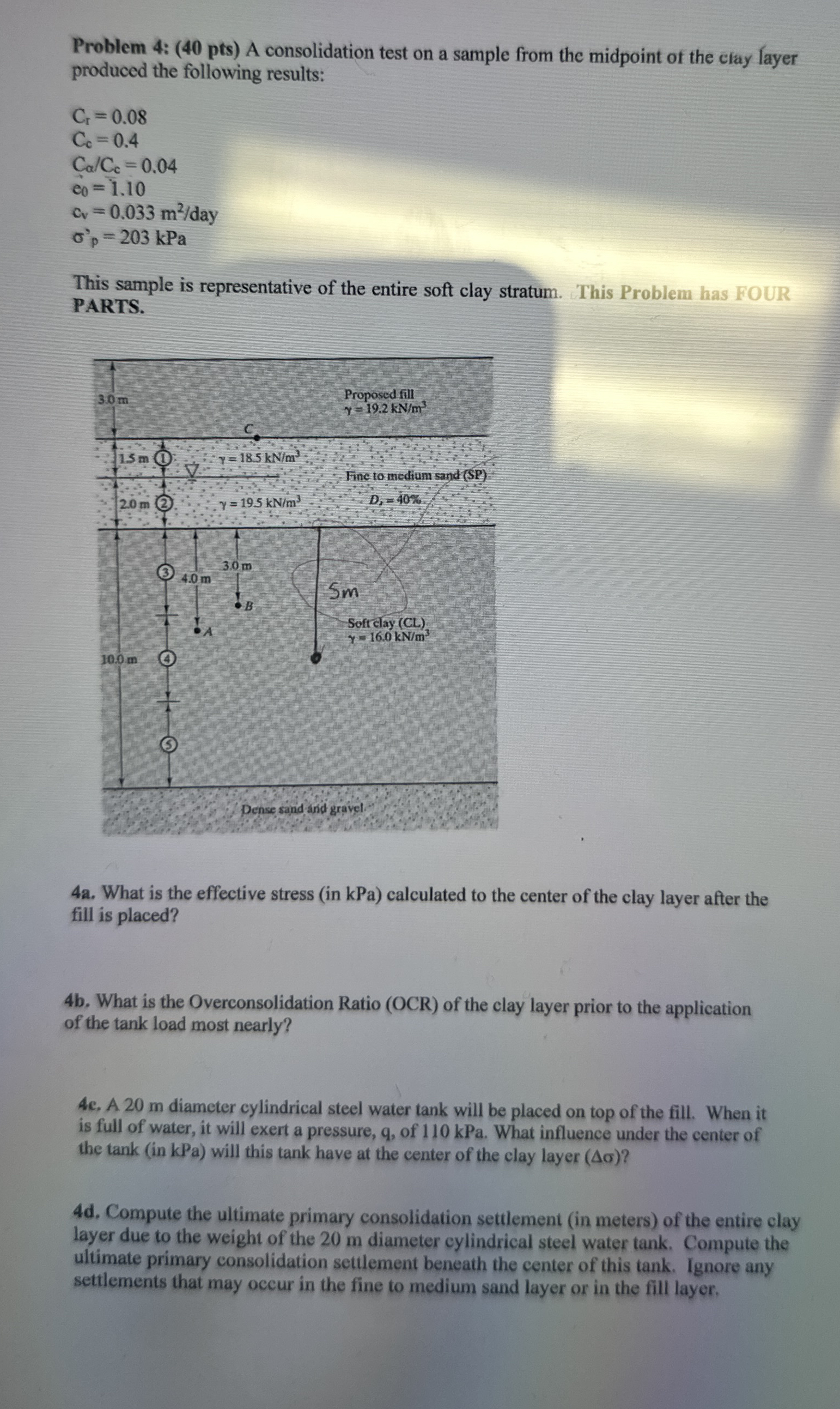 Problem 4 : ( 4 0 pts