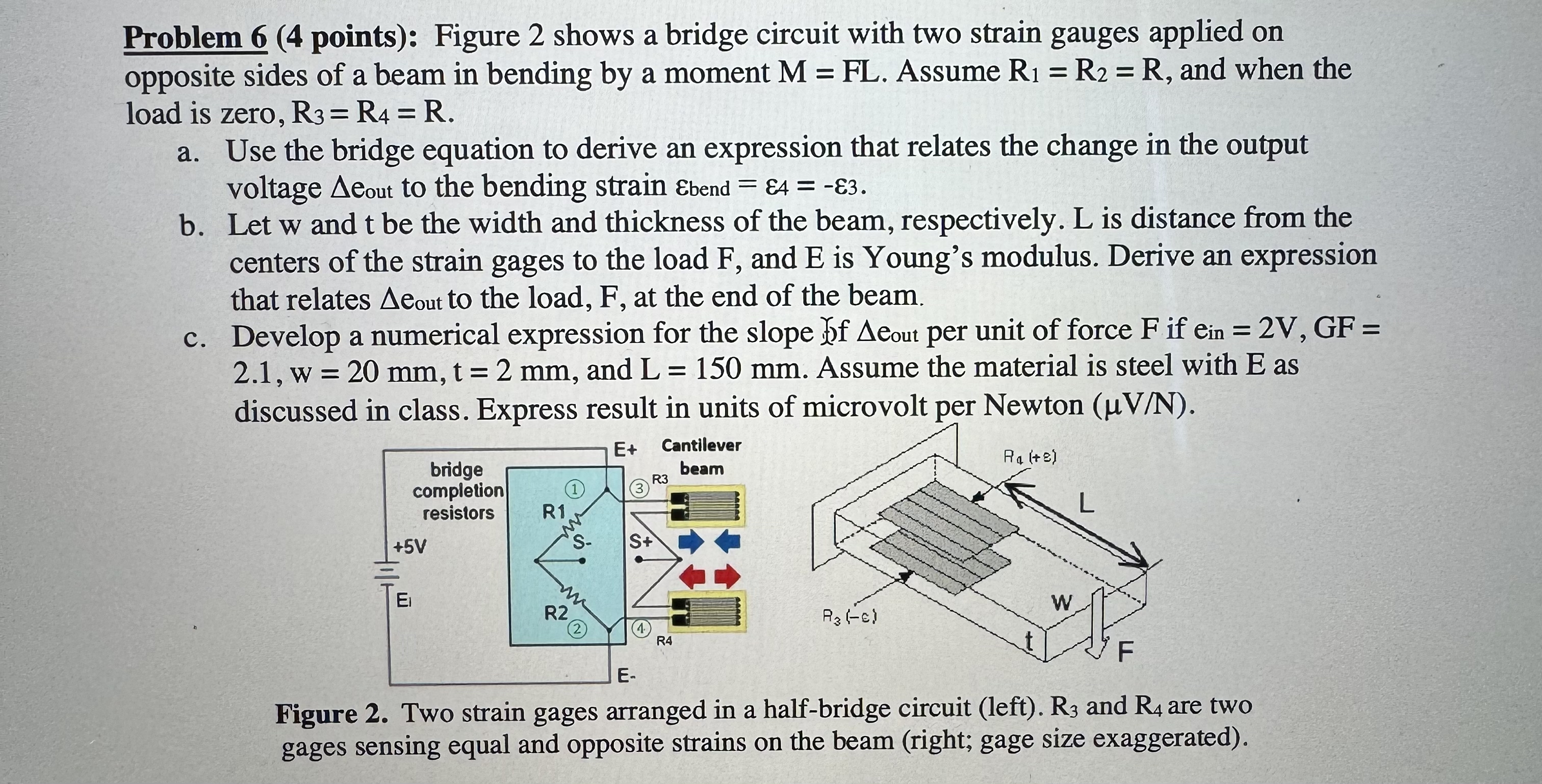 Problem 6 ( 4 points ) : Figure 2 shows a bridge