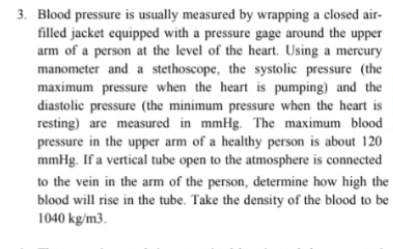 Blood pressure is usually measured by wrapping a