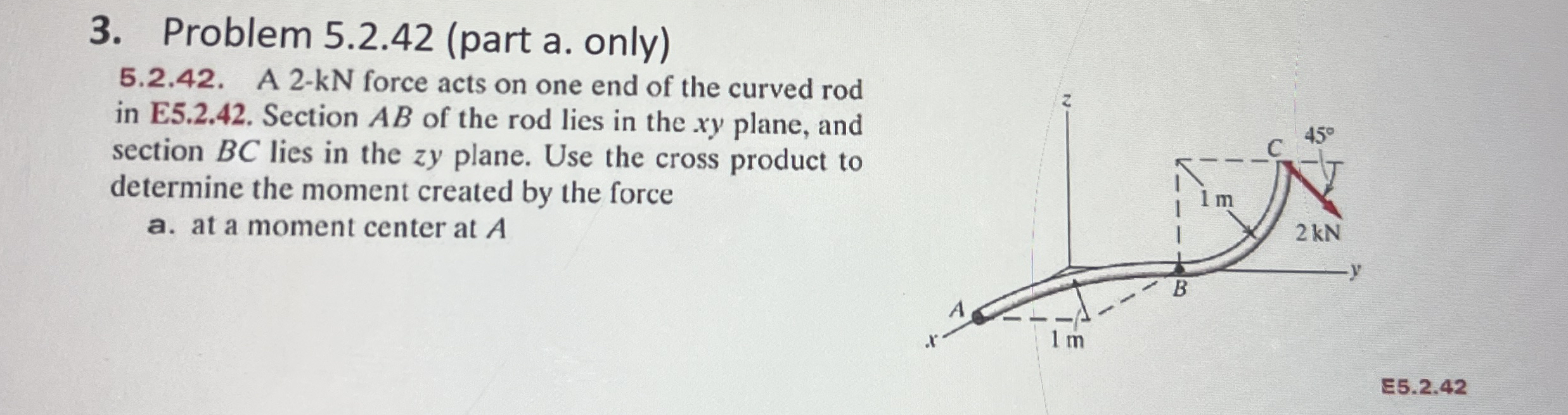 Problem 5 . 2 . 4 2 ( part a . only ) 5 . 2 . 4 2