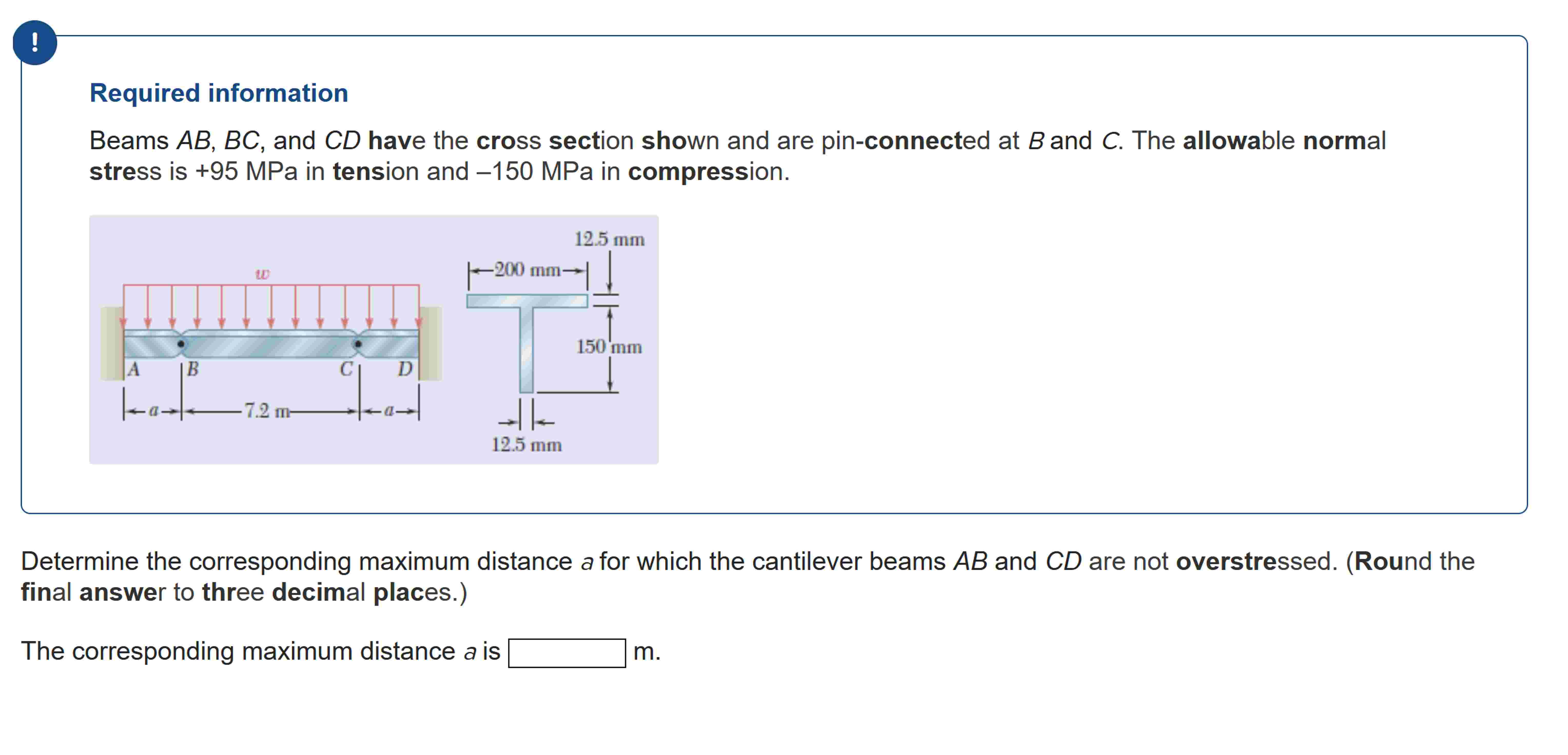 Required information Beams \ ( A B , B C \ ) ,