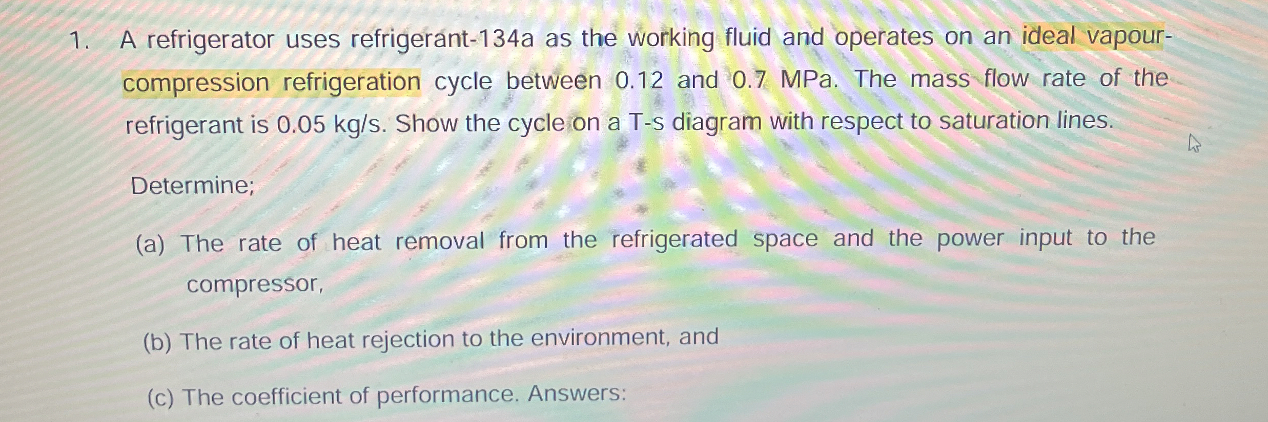 A refrigerator uses refrigerant - 1 3 4 a as the