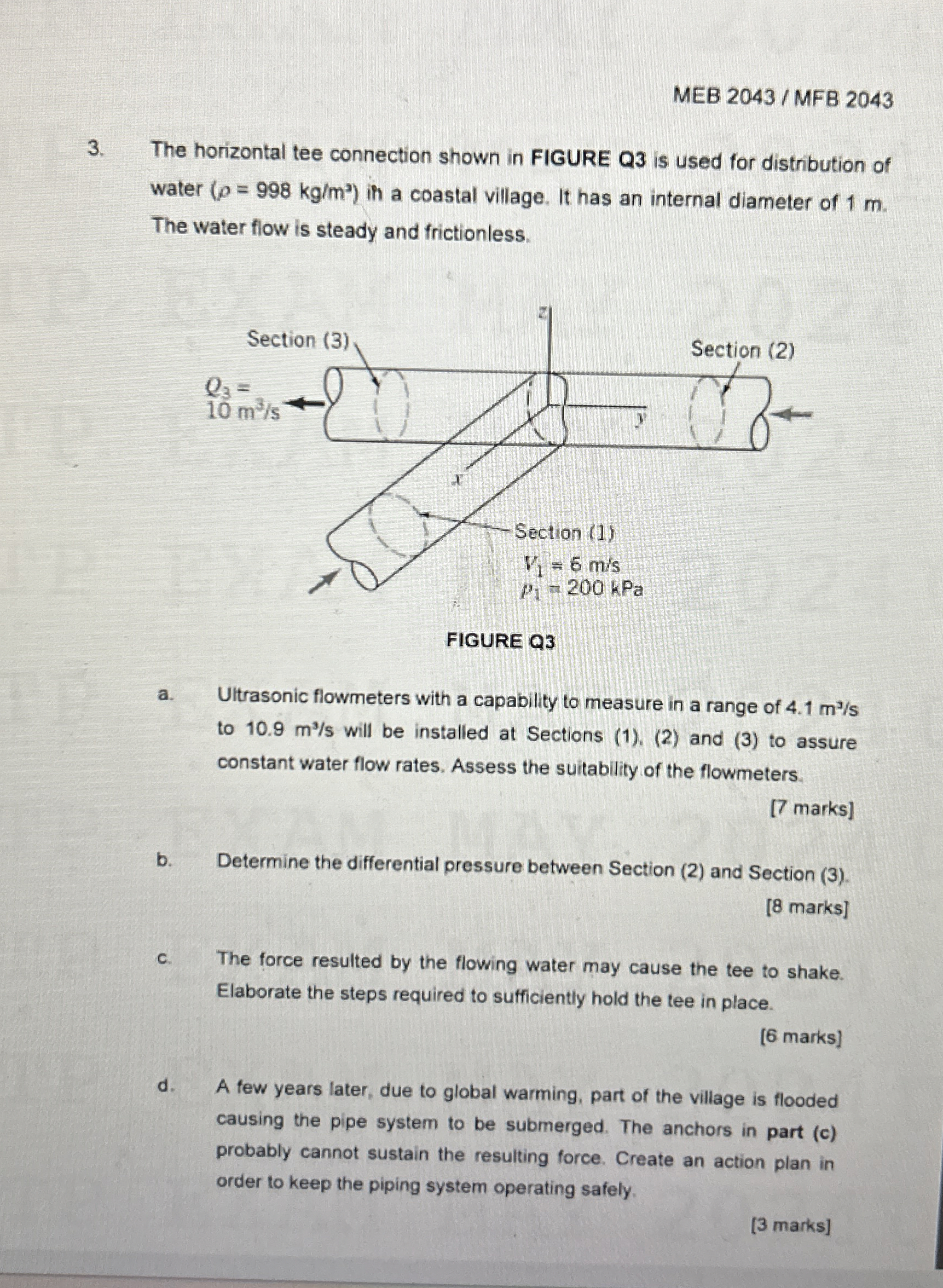 MEB 2 0 4 3 / MFB 2 0 4 3 3 . The horizontal tee