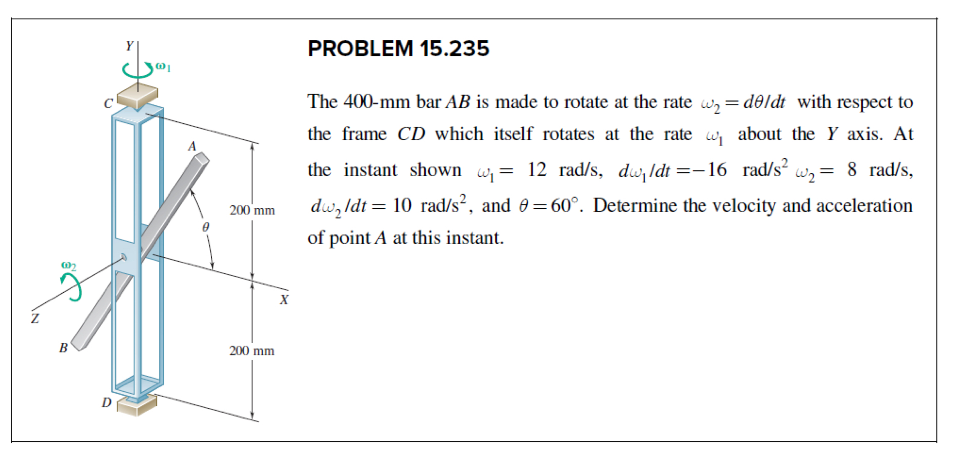 PROBLEM 1 5 . 2 3 5 The 4 0 0 - m m bar A B is
