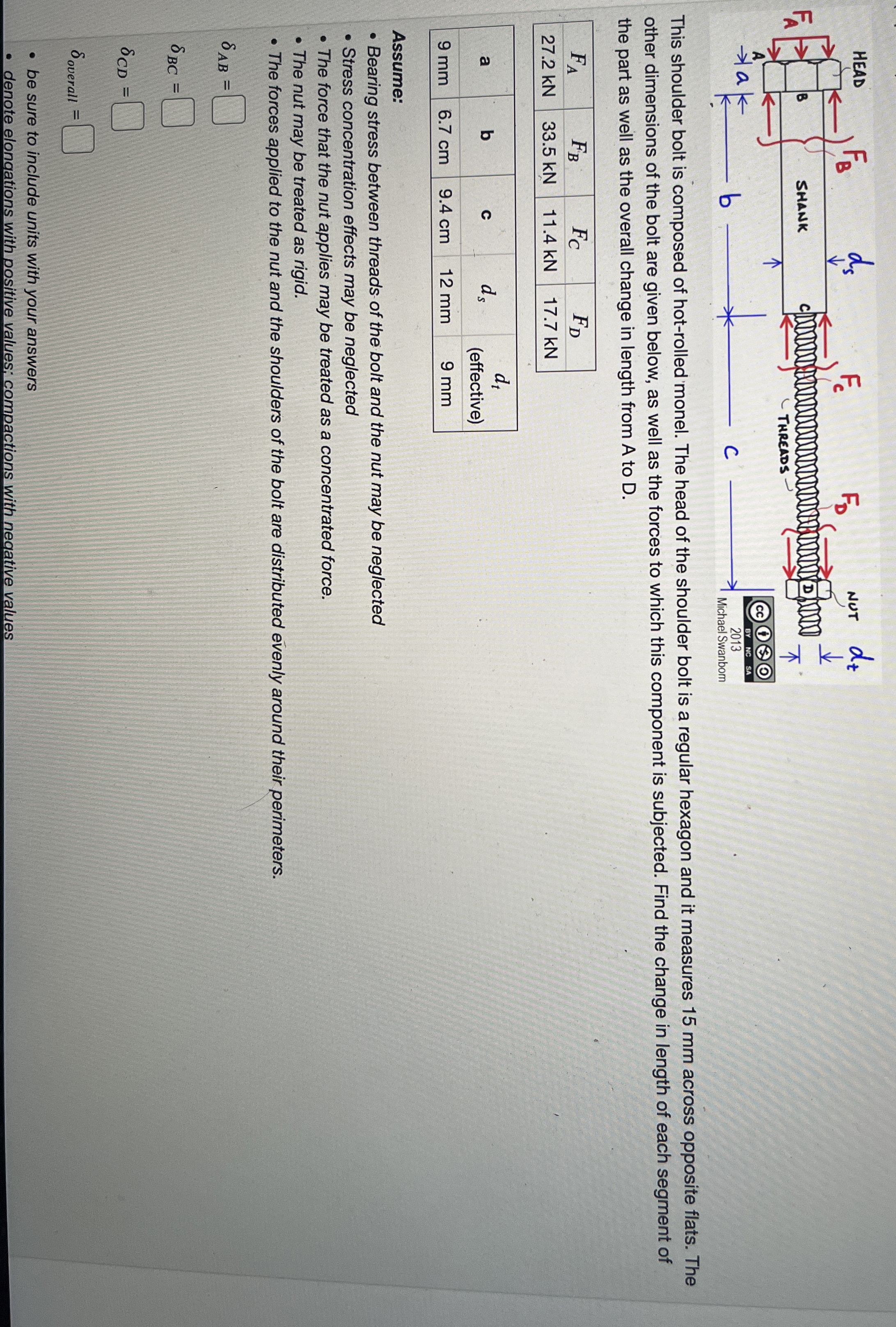 This shoulder bolt is composed of hot - rolled