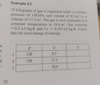 Example 3 . 5 1 0 kilograms of gas is expanded