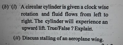 ( b ) " ( i ) A circular cylinder is given a