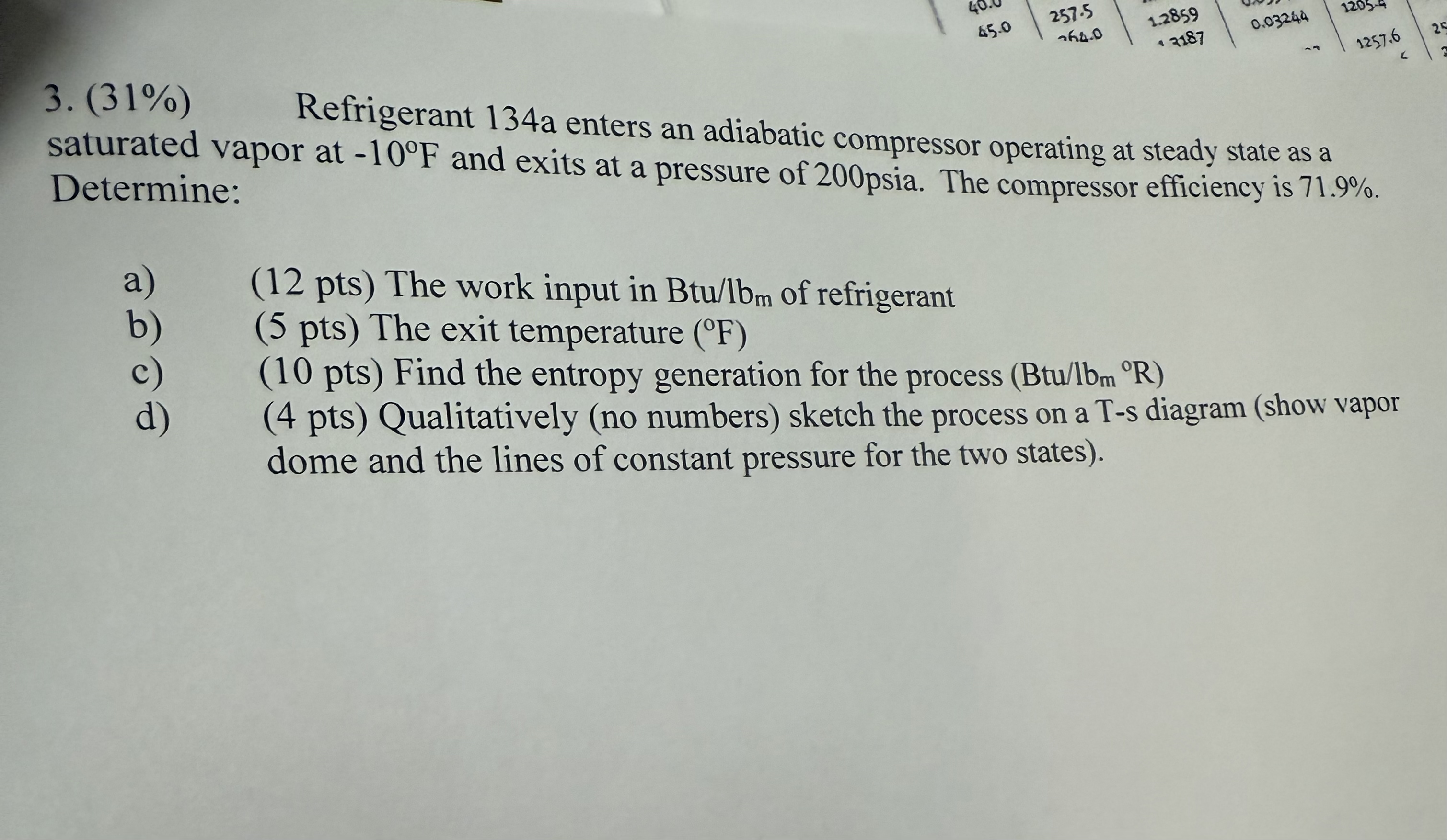 ( 3 1 % ) , Refrigerant 1 3 4 a enters an