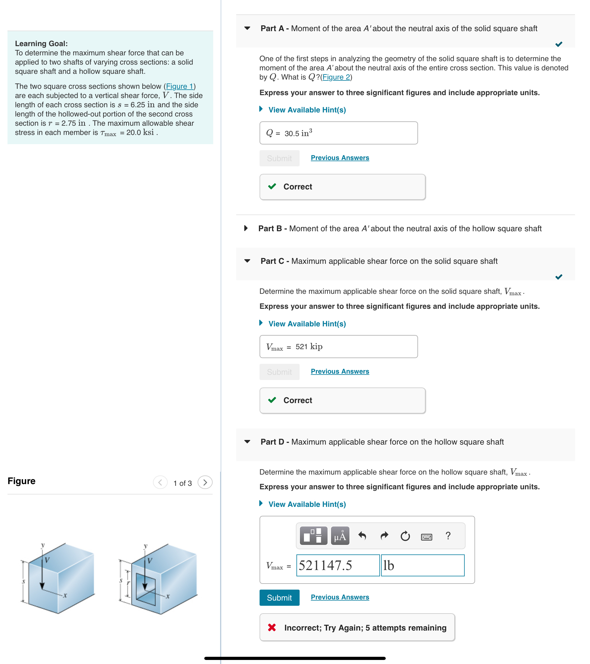 solve part B and D Learning Goal: To determine