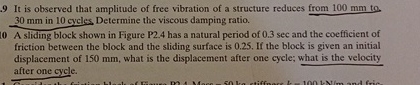 9 It is observed that amplitude of free vibration