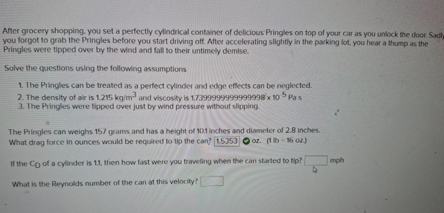 After grocery shopping. you set a perfectly