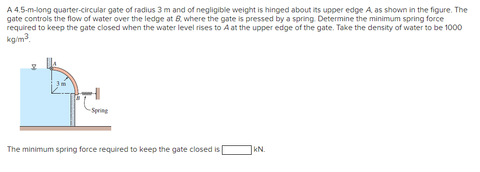A 4 . 5 - m - long quarter - circular gate of