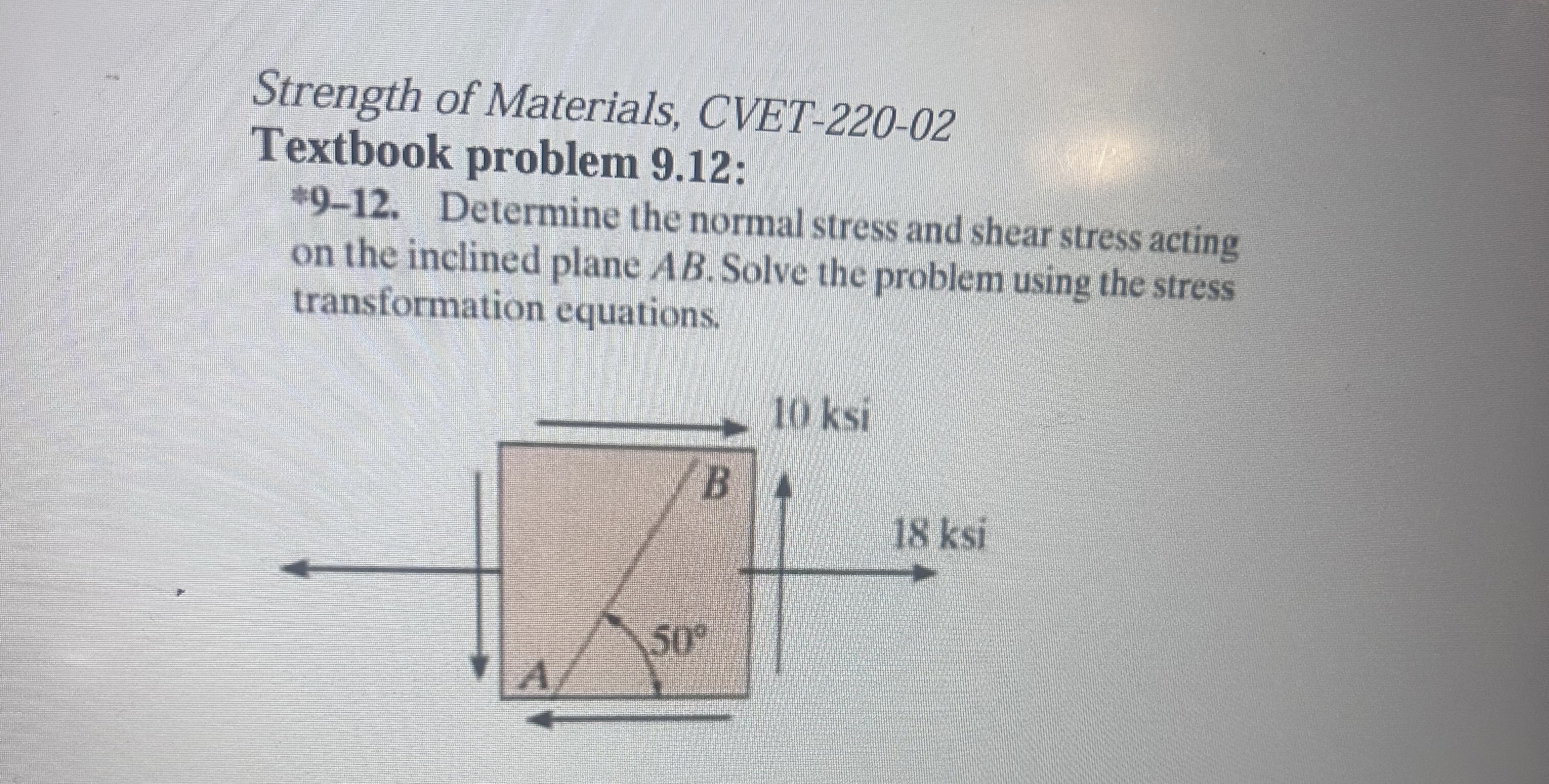 Strength of Materials, CVET - 2 2 0 - 0 2