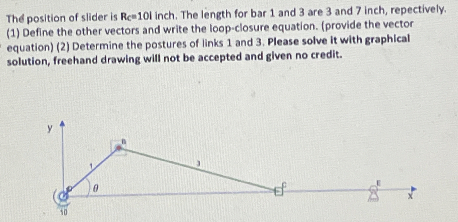 The position of slider is R c = 1 0 1 inch. The