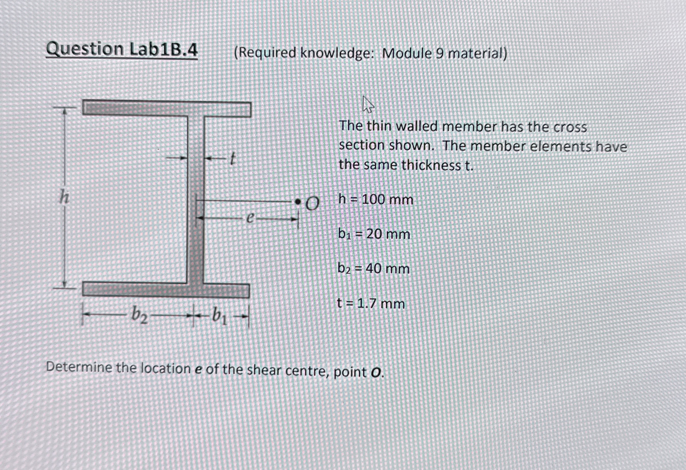 Question Lab 1 B . 4 ( Required knowledge: Module