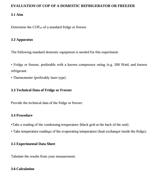 EVALUATION OF COP OF A DOMESTIC REFRIGERATOR OR