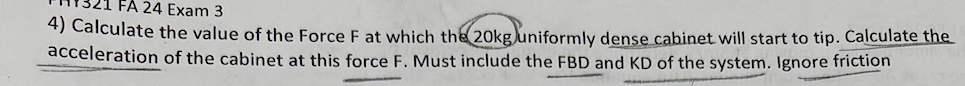 4 ) Calculate the value of the Force \ ( F \ ) at