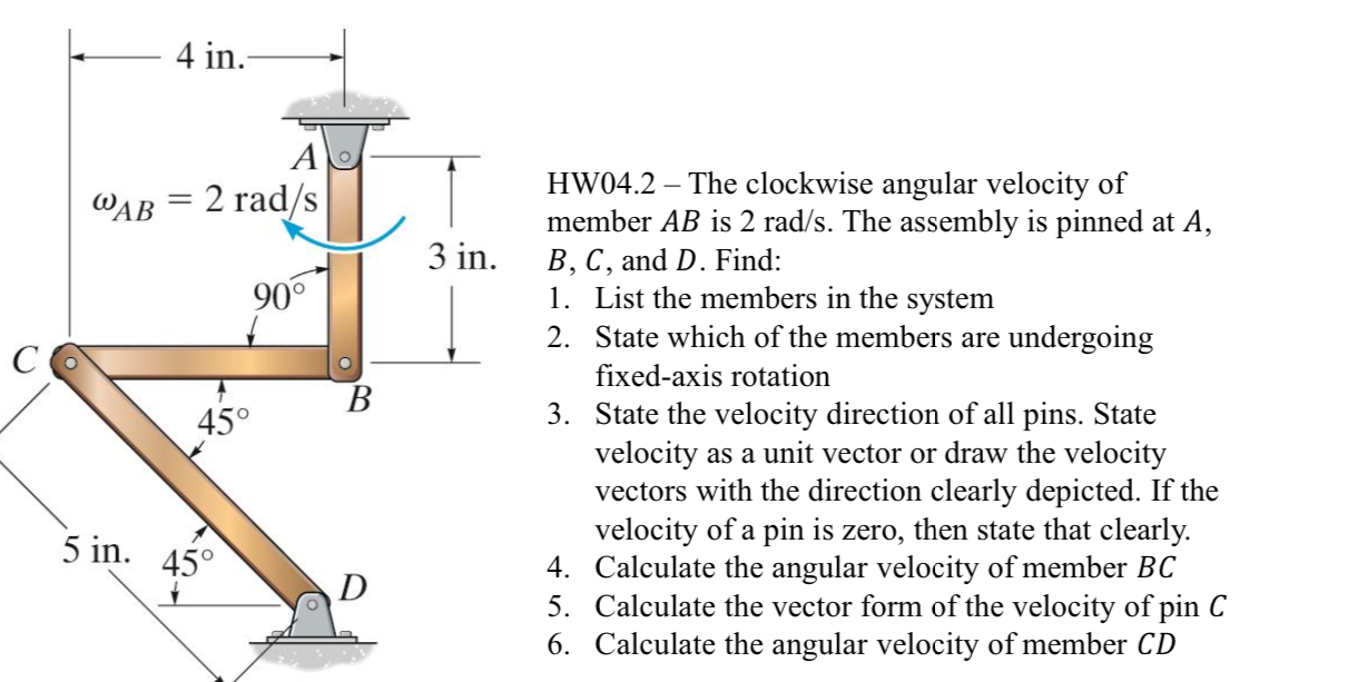 HW 0 4 . 2 - The clockwise angular velocity of