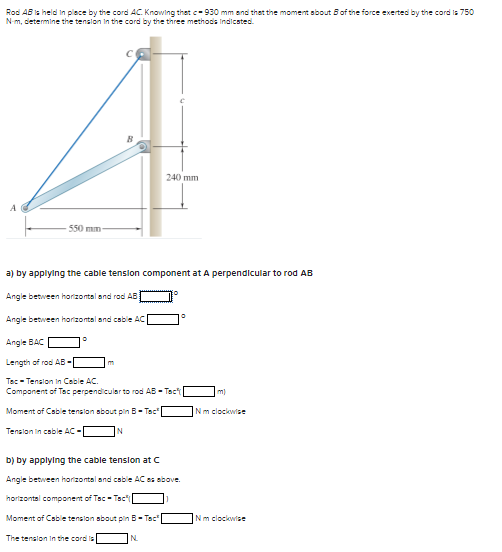 Rod A B is heid in place by the cord A C .