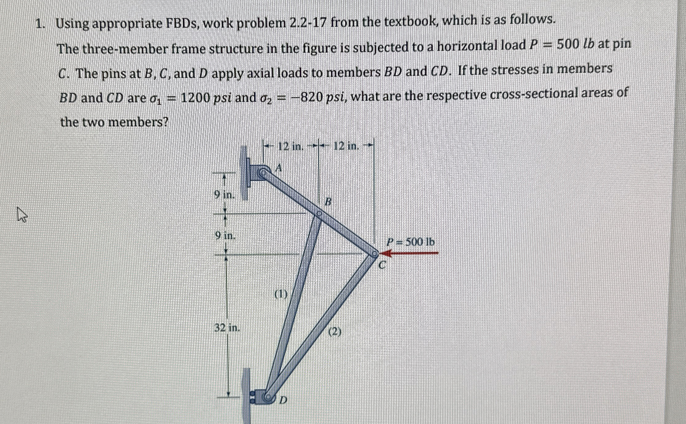 Using appropriate FBDs , work problem 2 . 2 - 1 7