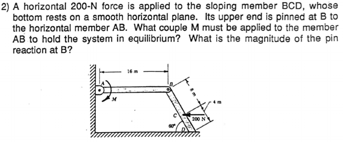 2 ) A horizontal \ ( 2 0 0 - \ mathrm { N } \ )
