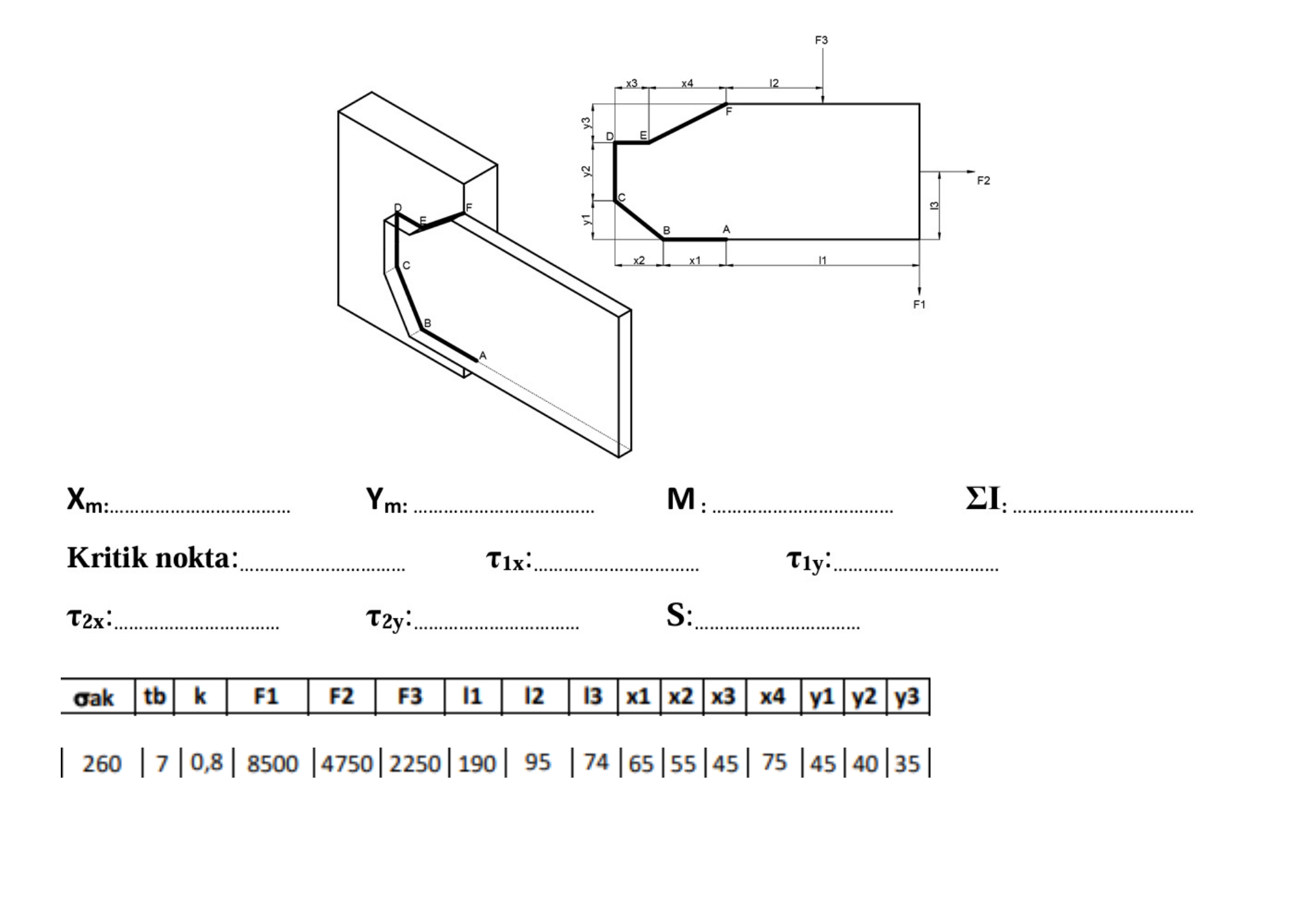 Can you find Xm & Ym ? Also M Also critical