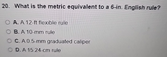 What is the metric equivalent to a 6 - i n .