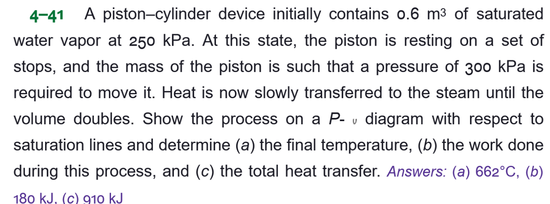 4 - 4 1 A piston - cylinder device initially