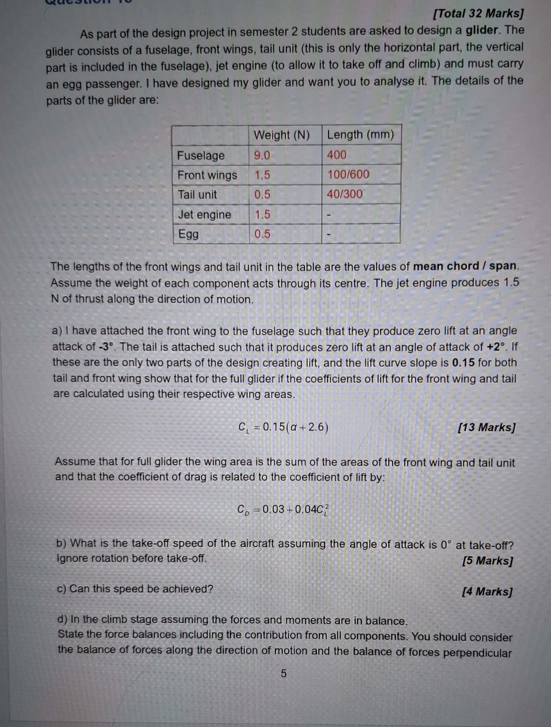 [ Total 3 2 Marks ] As part of the design project