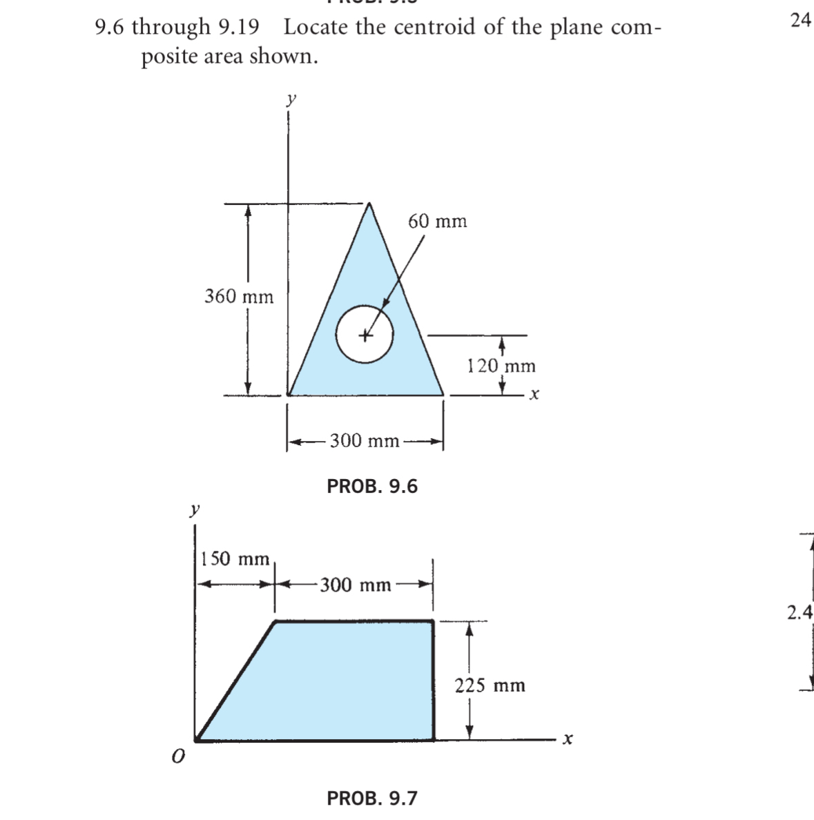9 . 6 through 9 . 1 9 Locate the centroid of the