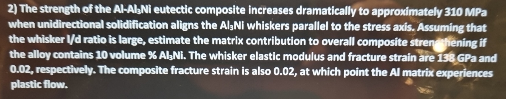 The strength of the Al - Al 3 Ni eutectic