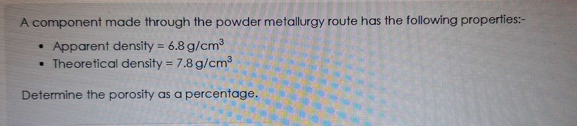 A component made through the powder metallurgy