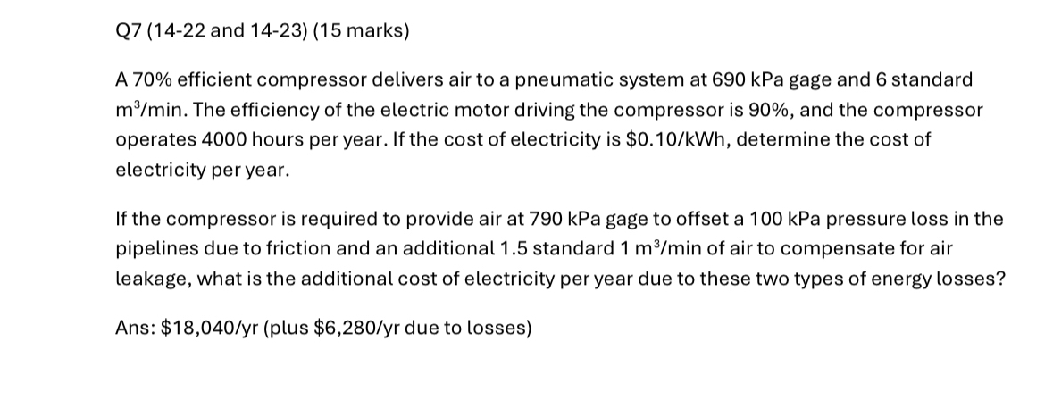 Q 7 ( 1 4 - 2 2 and 1 4 - 2 3 ) ( 1 5 marks ) A 7