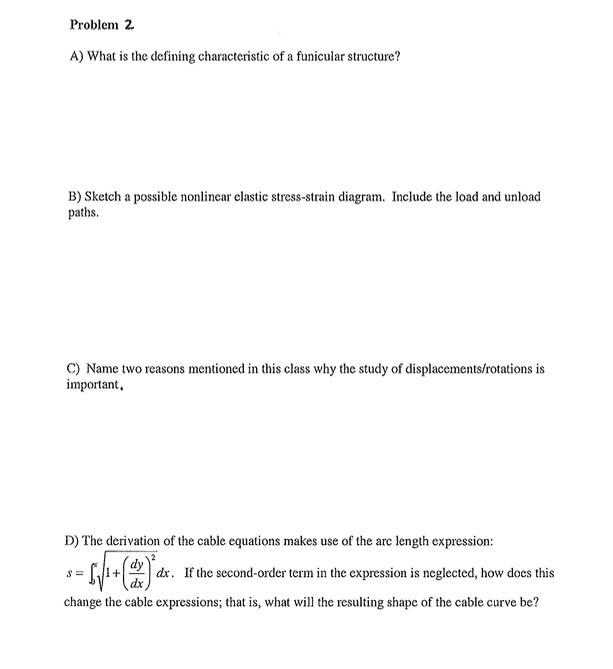 Problem 2 A ) What is the defining characteristic