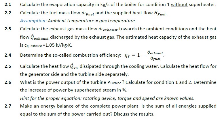 2 . 1 Calculate the evaporation capacity in k ( g